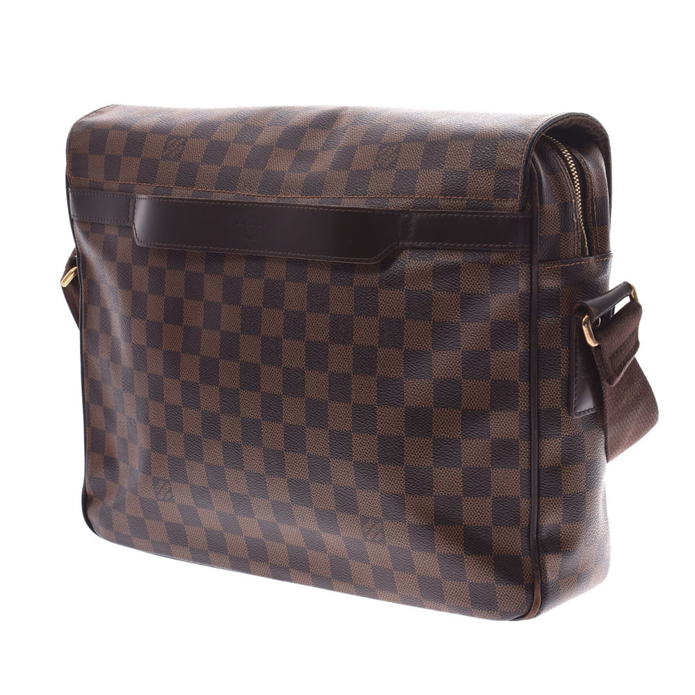 Louis Vuitton Shelton Damier Brown Shoulder Canvas Bag Brown